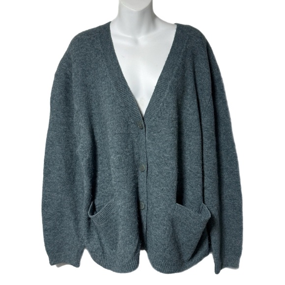 Wilfred Oversized Wool Cashmere Blend Pocket Cardigan XL Deep V Button Front - Picture 1 of 9